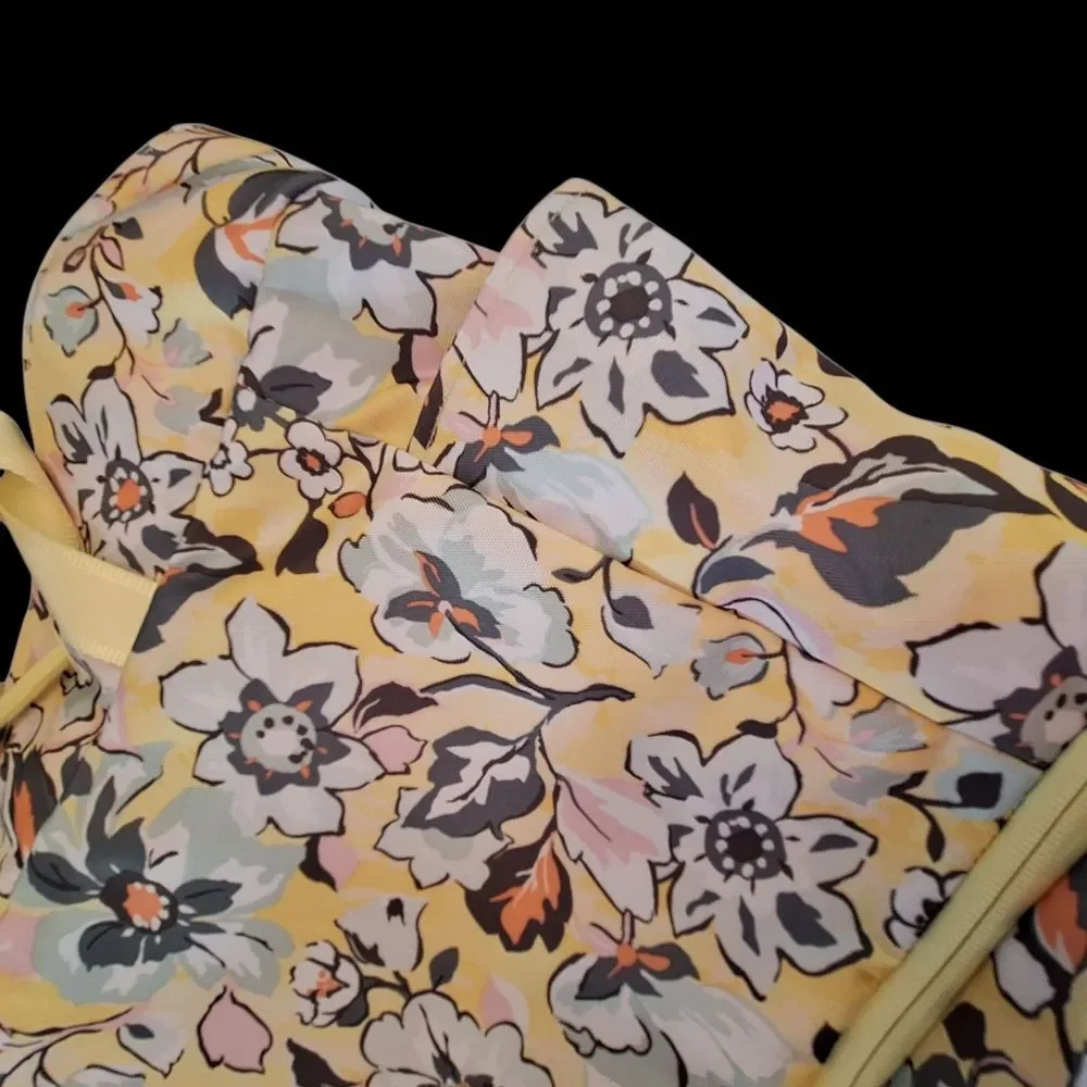 Vera Bradley Sunny Garden ReActive Backpack Sport Bag Yellow Floral Huge NWOT